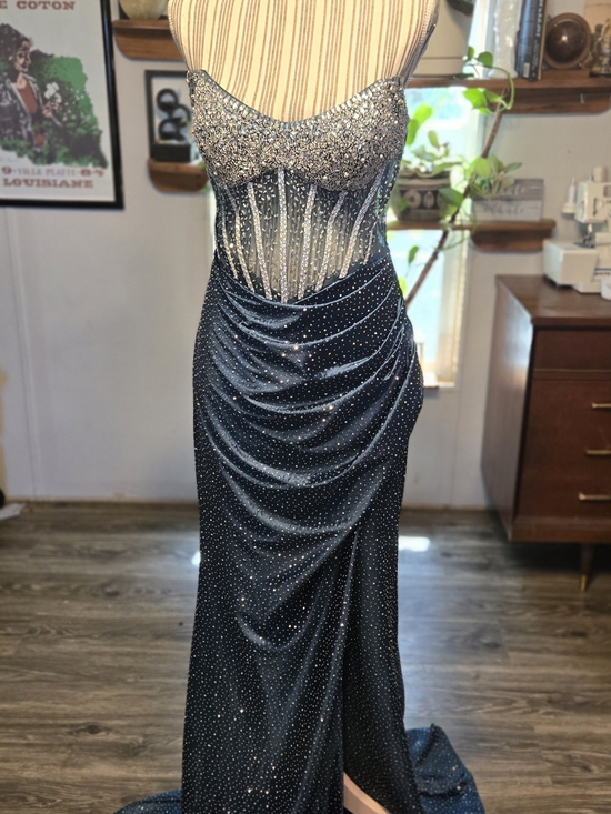 paparatzi coutour Dresses & Skirts - Midnight Teal/Deep Teal Strapless Crystal Corset Evening Gown